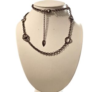 New Coldwater Creek bronze and rhinestones necklace